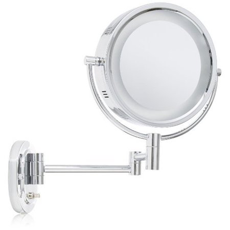 JERDON Jerdon HL65C 2 Sided Wall Mounted Lighted Mirror in Chrome HL65C